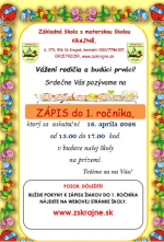 Zápis žiakov do 1. ročníka 